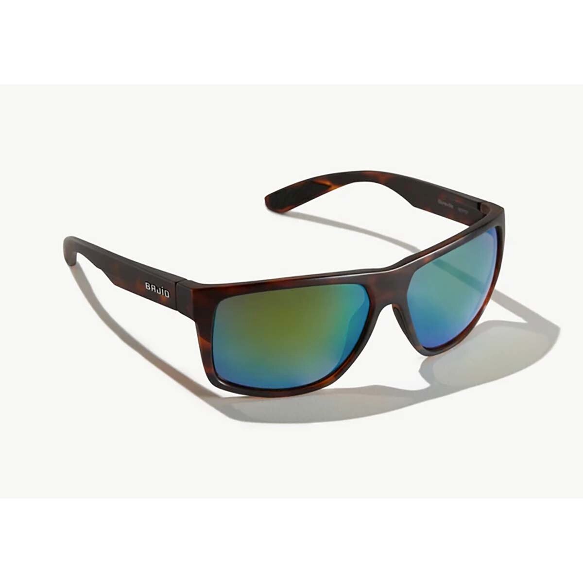 Bajio Boneville Sunglasses Polarized in Dark Tort Matte with Green Glass